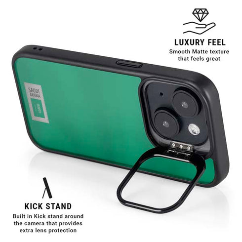 Saudi Arabia Soccer Flag iPhone 14 Plus Kickstand Case